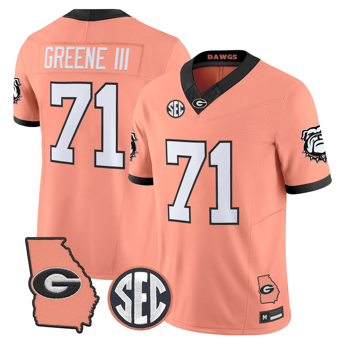 Men's Georgia Bulldogs The Big Peach Vapor Limited Jersey - Stitched