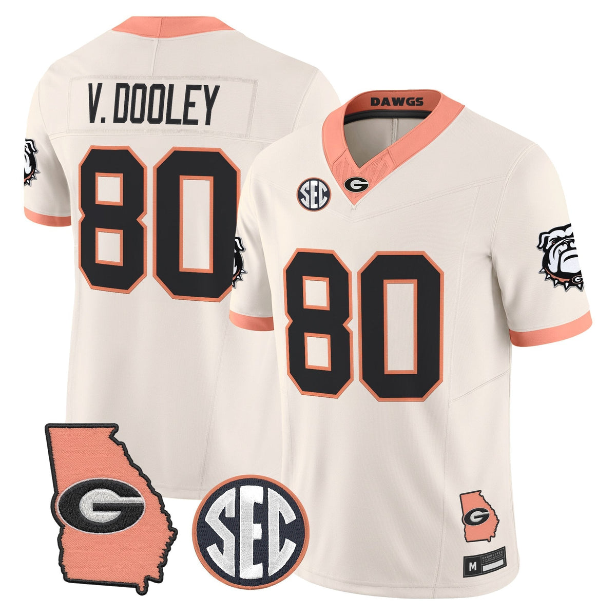 Men's Georgia Bulldogs The Big Peach Vapor Limited Jersey - Stitched
