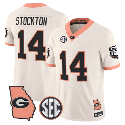 Men's Georgia Bulldogs The Big Peach Vapor Limited Jersey - Stitched