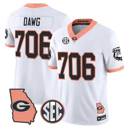 Men's Georgia Bulldogs The Big Peach Vapor Limited Jersey - Stitched