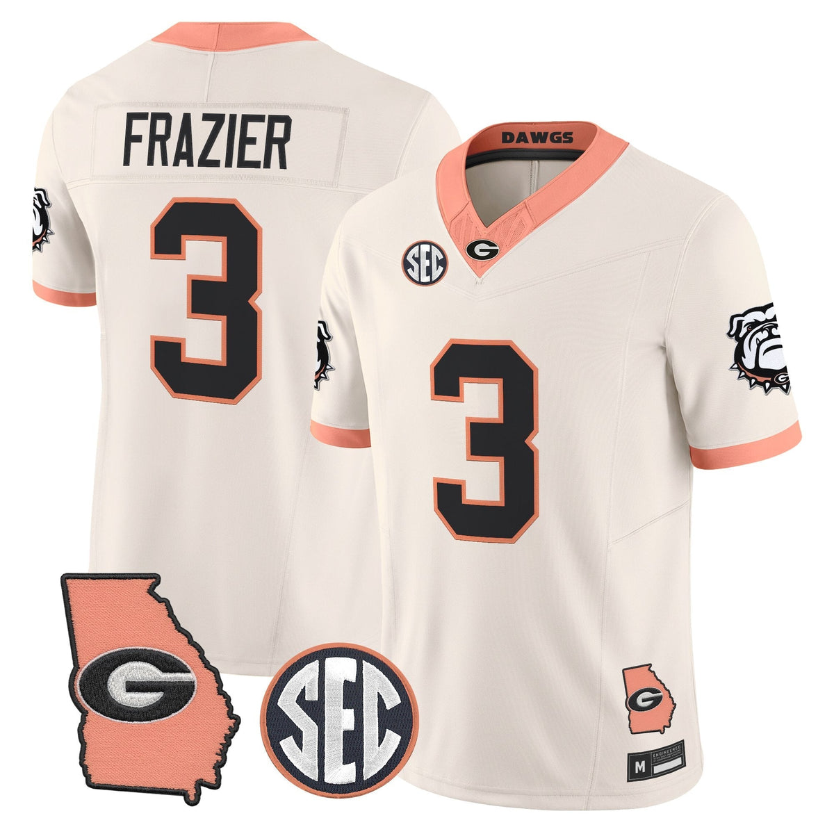 Men's Georgia Bulldogs The Big Peach Vapor Limited Jersey - Stitched