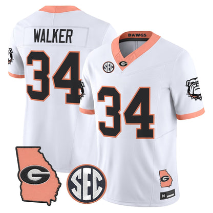 Men's Georgia Bulldogs The Big Peach Vapor Limited Jersey - Stitched