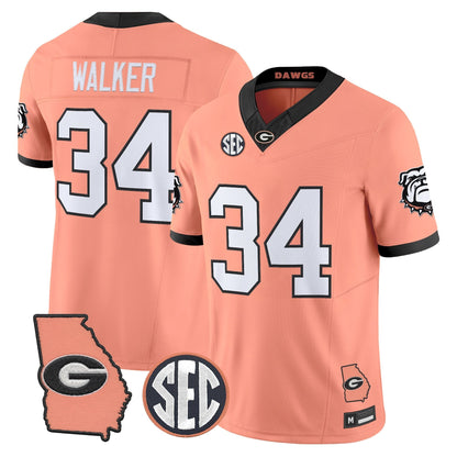 Men's Georgia Bulldogs The Big Peach Vapor Limited Jersey - Stitched