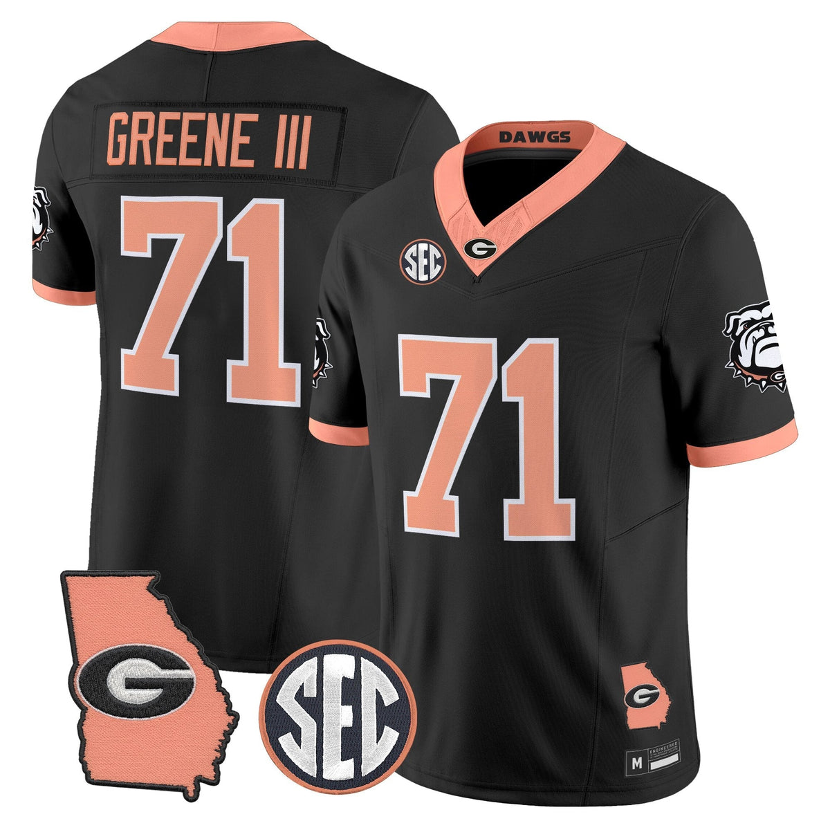 Men's Georgia Bulldogs The Big Peach Vapor Limited Jersey - Stitched