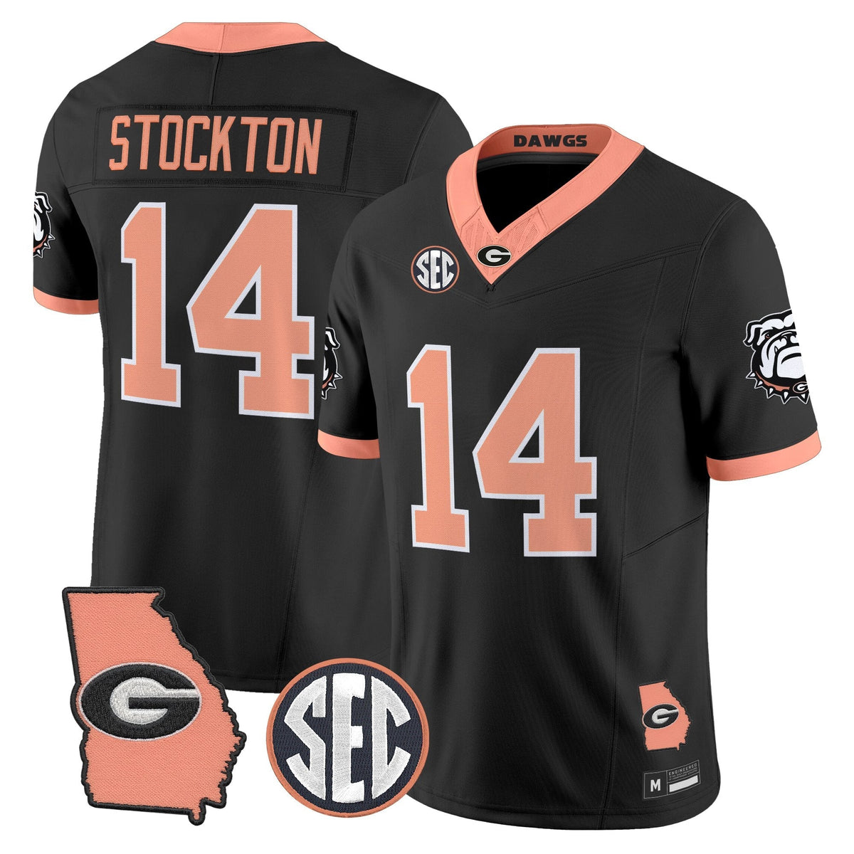 Men's Georgia Bulldogs The Big Peach Vapor Limited Jersey - Stitched