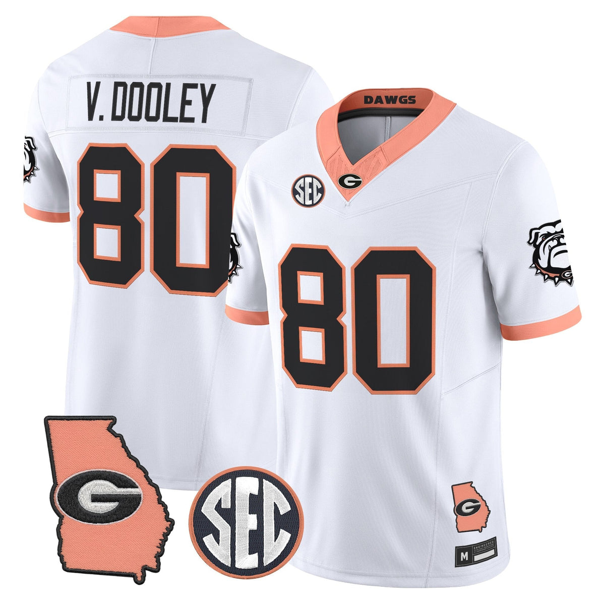 Men's Georgia Bulldogs The Big Peach Vapor Limited Jersey - Stitched
