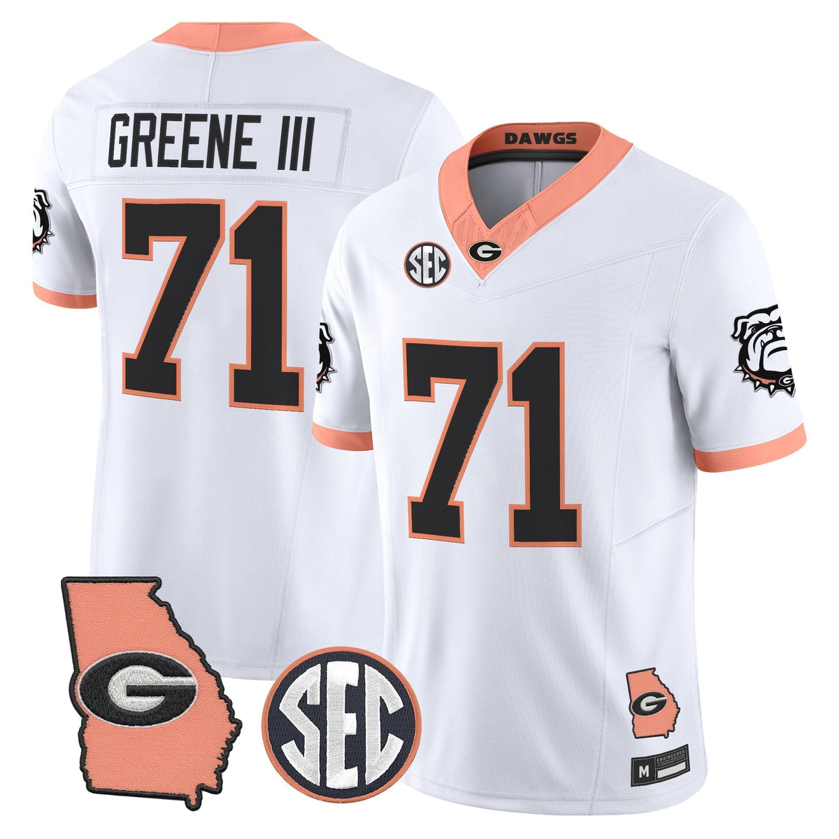 Men's Georgia Bulldogs The Big Peach Vapor Limited Jersey - Stitched