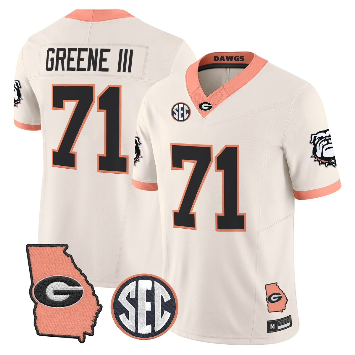 Men's Georgia Bulldogs The Big Peach Vapor Limited Jersey - Stitched
