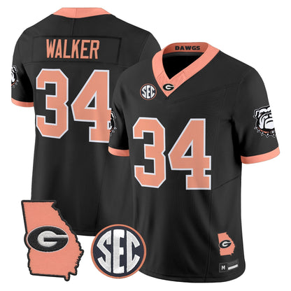 Men's Georgia Bulldogs The Big Peach Vapor Limited Jersey - Stitched