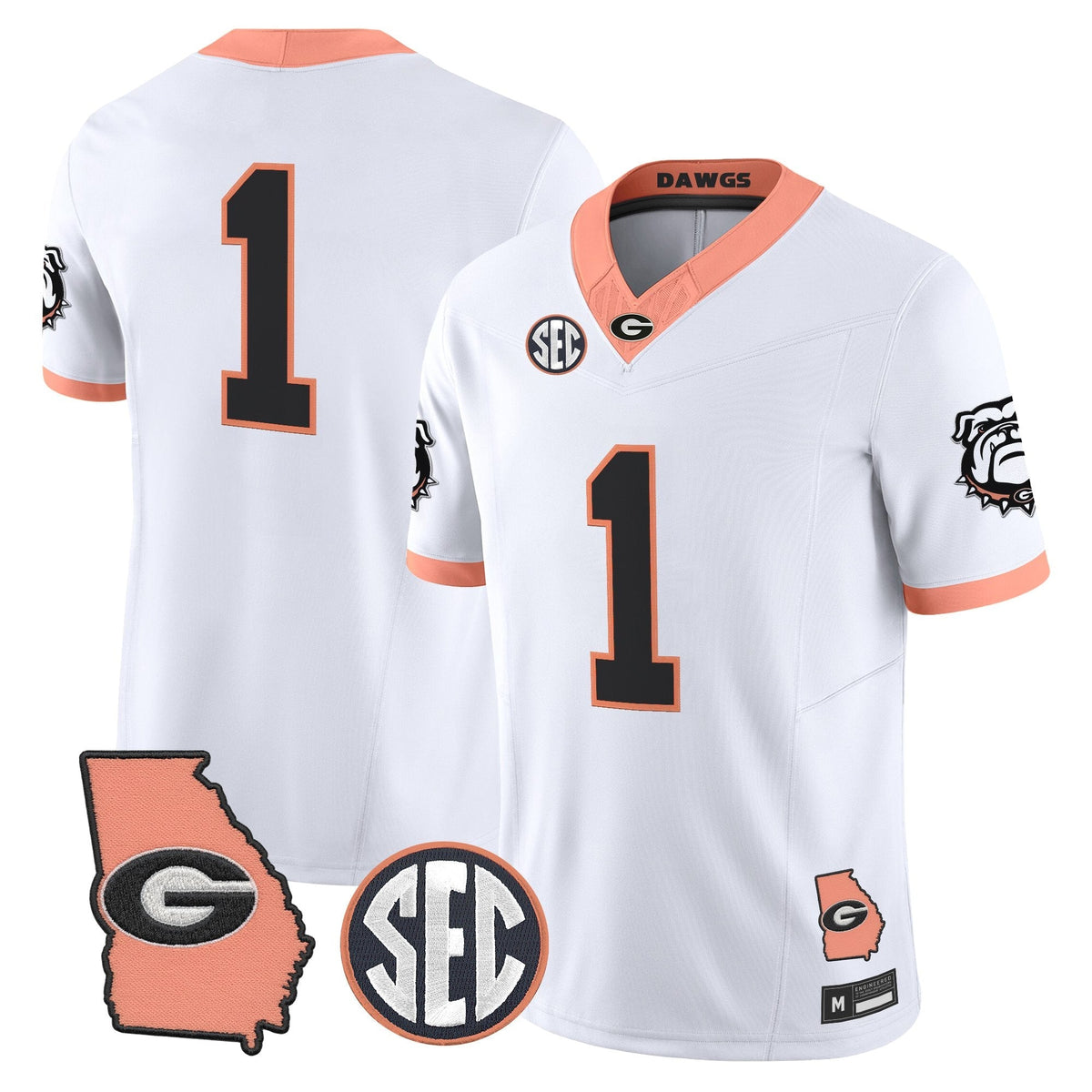 Men's Georgia Bulldogs The Big Peach Vapor Limited Jersey - Stitched