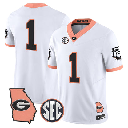 Men's Georgia Bulldogs The Big Peach Vapor Limited Jersey - Stitched