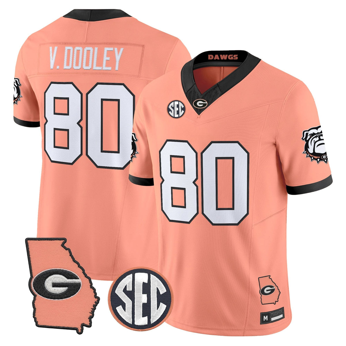 Men's Georgia Bulldogs The Big Peach Vapor Limited Jersey - Stitched