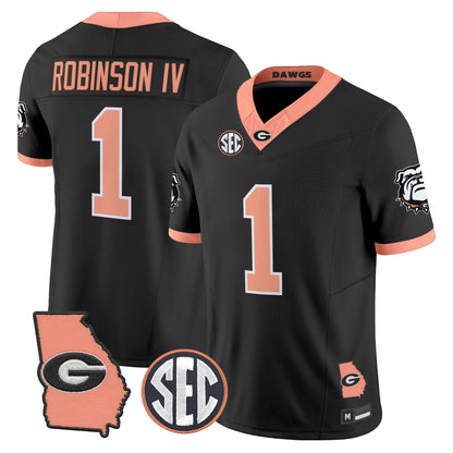 Men's Georgia Bulldogs The Big Peach Vapor Limited Jersey - Stitched