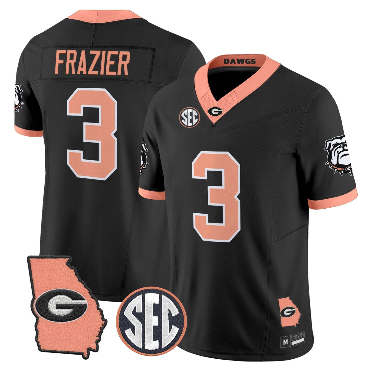 Men's Georgia Bulldogs The Big Peach Vapor Limited Jersey - Stitched