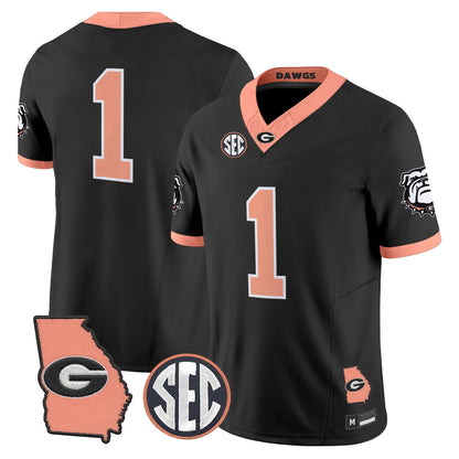 Men's Georgia Bulldogs The Big Peach Vapor Limited Jersey - Stitched