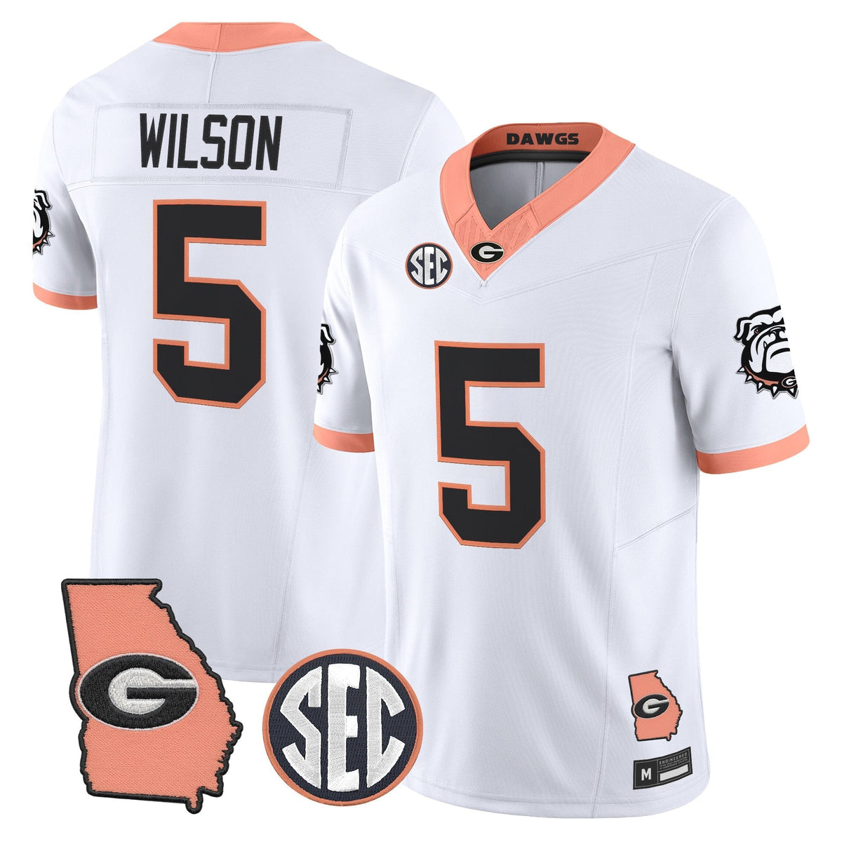 Men's Georgia Bulldogs The Big Peach Vapor Limited Jersey - Stitched