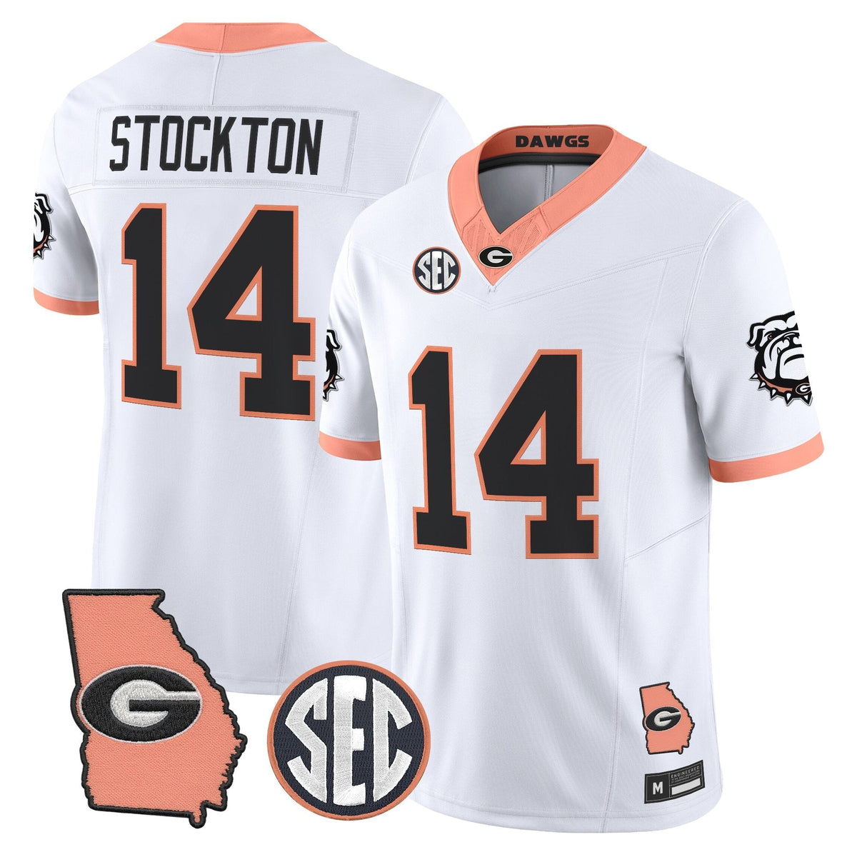 Men's Georgia Bulldogs The Big Peach Vapor Limited Jersey - Stitched