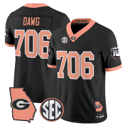 Men's Georgia Bulldogs The Big Peach Vapor Limited Jersey - Stitched