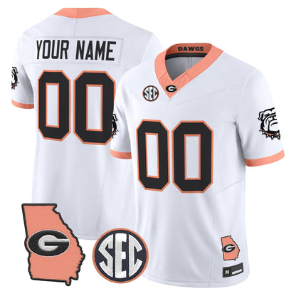 Georgia Bulldogs The Big Peach Vapor Limited Custom Jersey - Stitched
