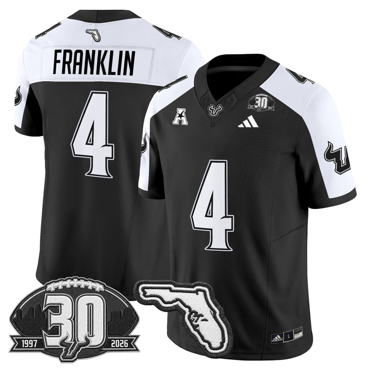 Men's South Florida Bulls 30th Anniversary Patch Vapor Limited Jersey - All Stitched