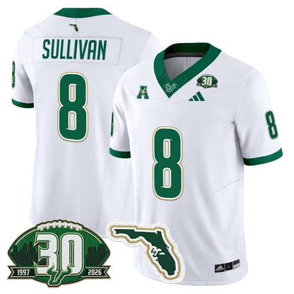 Men's South Florida Bulls 30th Anniversary Patch Vapor Limited Jersey - All Stitched