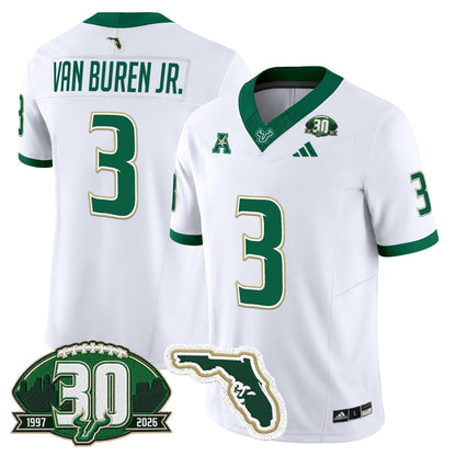 Men's South Florida Bulls 30th Anniversary Patch Vapor Limited Jersey - All Stitched