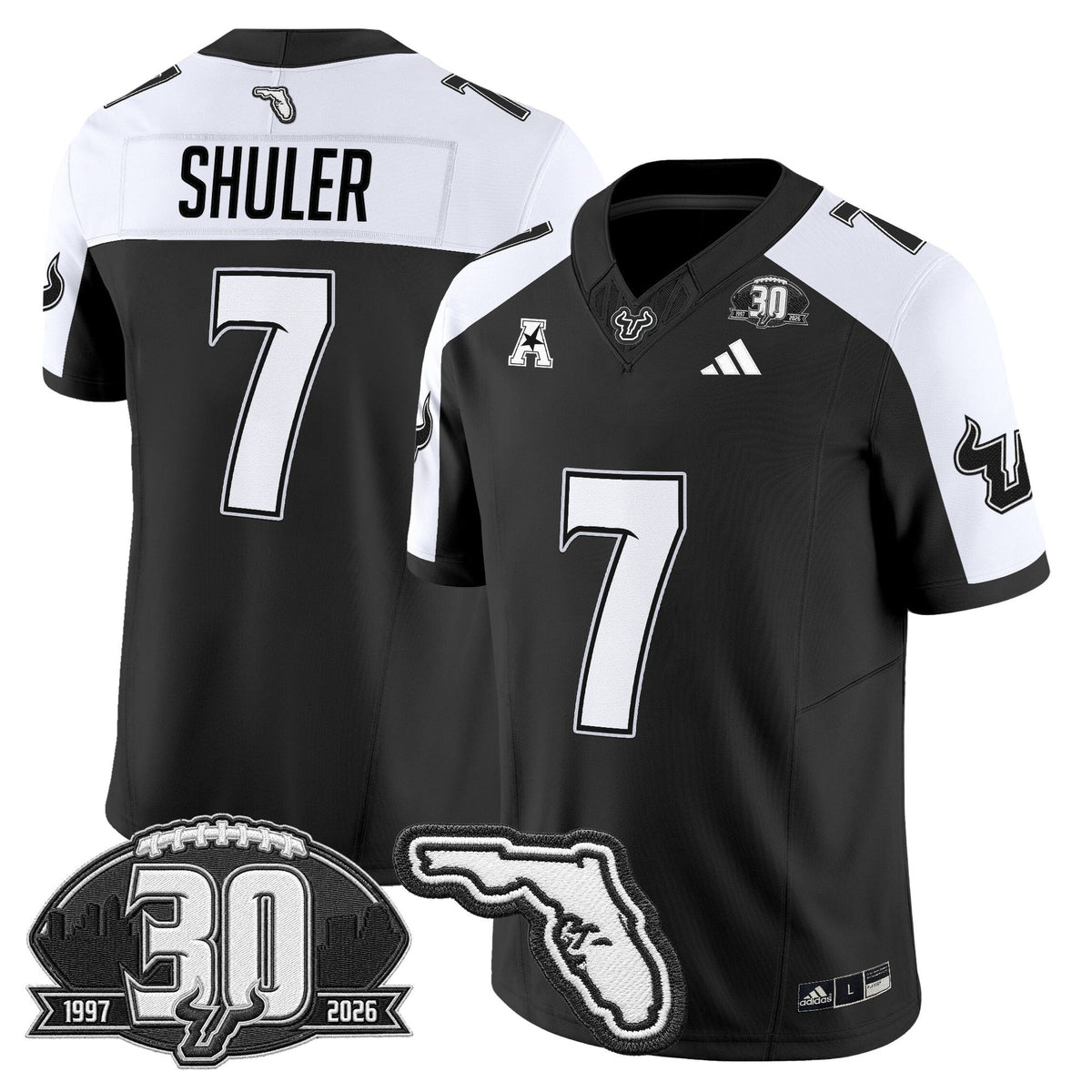Men's South Florida Bulls 30th Anniversary Patch Vapor Limited Jersey - All Stitched