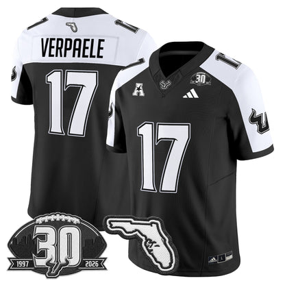 Men's South Florida Bulls 30th Anniversary Patch Vapor Limited Jersey - All Stitched