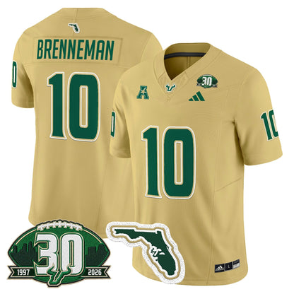 Men's South Florida Bulls 30th Anniversary Patch Vapor Limited Jersey - All Stitched