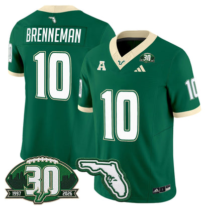 Men's South Florida Bulls 30th Anniversary Patch Vapor Limited Jersey - All Stitched