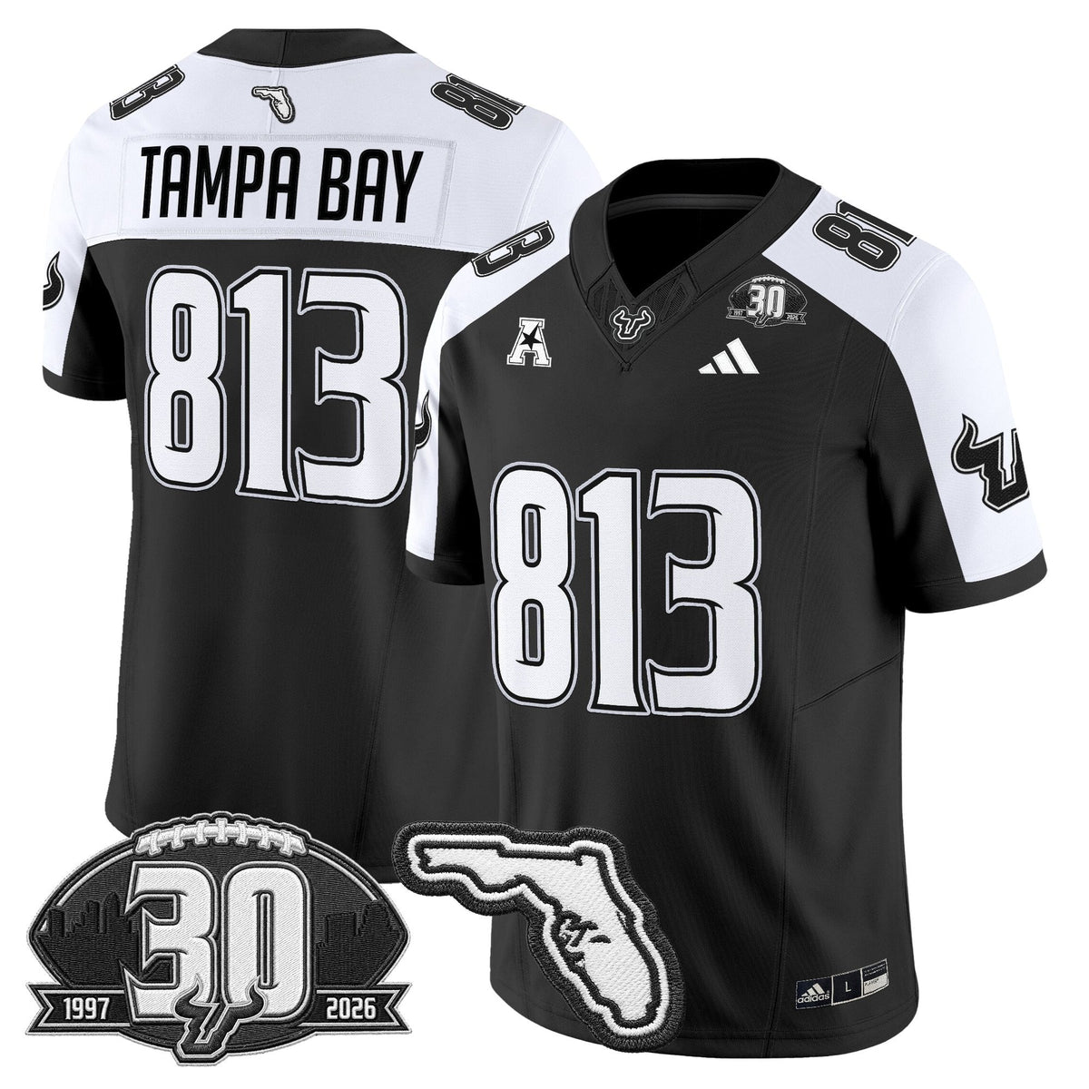Men's South Florida Bulls 30th Anniversary Patch Vapor Limited Jersey - All Stitched