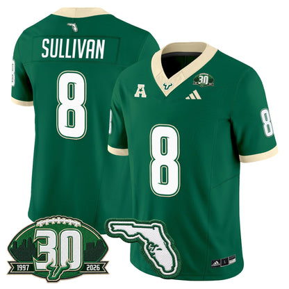Men's South Florida Bulls 30th Anniversary Patch Vapor Limited Jersey - All Stitched