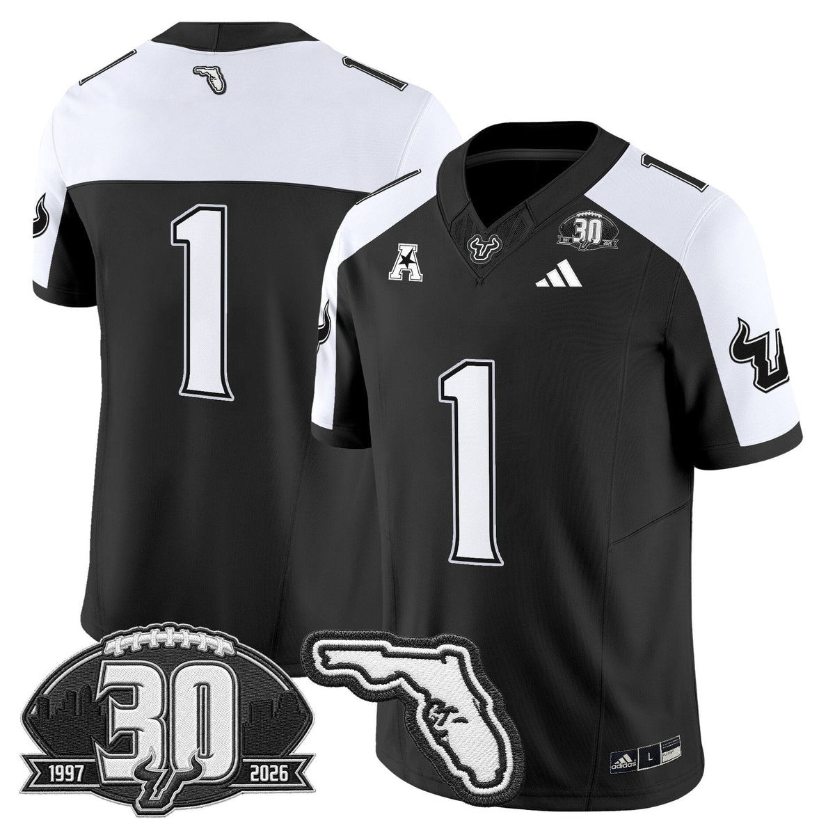 Men's South Florida Bulls 30th Anniversary Patch Vapor Limited Jersey - All Stitched
