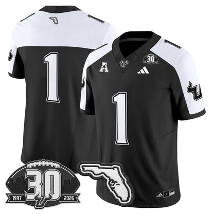 Men's South Florida Bulls 30th Anniversary Patch Vapor Limited Jersey - All Stitched