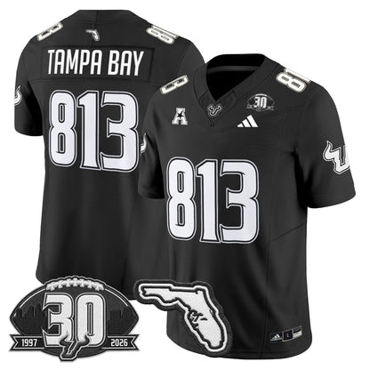 Men's South Florida Bulls 30th Anniversary Patch Vapor Limited Jersey - All Stitched
