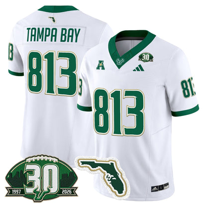 Men's South Florida Bulls 30th Anniversary Patch Vapor Limited Jersey - All Stitched