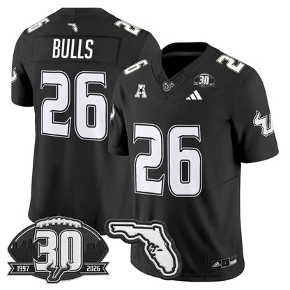 Men's South Florida Bulls 30th Anniversary Patch Vapor Limited Jersey - All Stitched