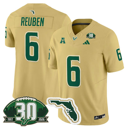 Men's South Florida Bulls 30th Anniversary Patch Vapor Limited Jersey - All Stitched