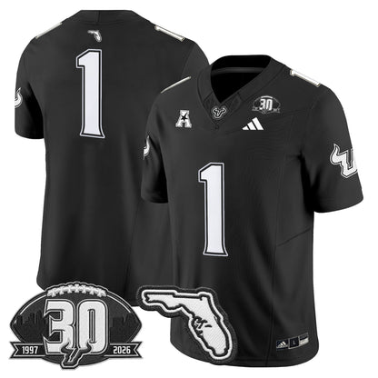 Men's South Florida Bulls 30th Anniversary Patch Vapor Limited Jersey - All Stitched