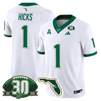 Men's South Florida Bulls 30th Anniversary Patch Vapor Limited Jersey - All Stitched
