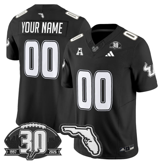 South Florida Bulls 30th Anniversary Patch Vapor Limited Custom Jersey - All Stitched