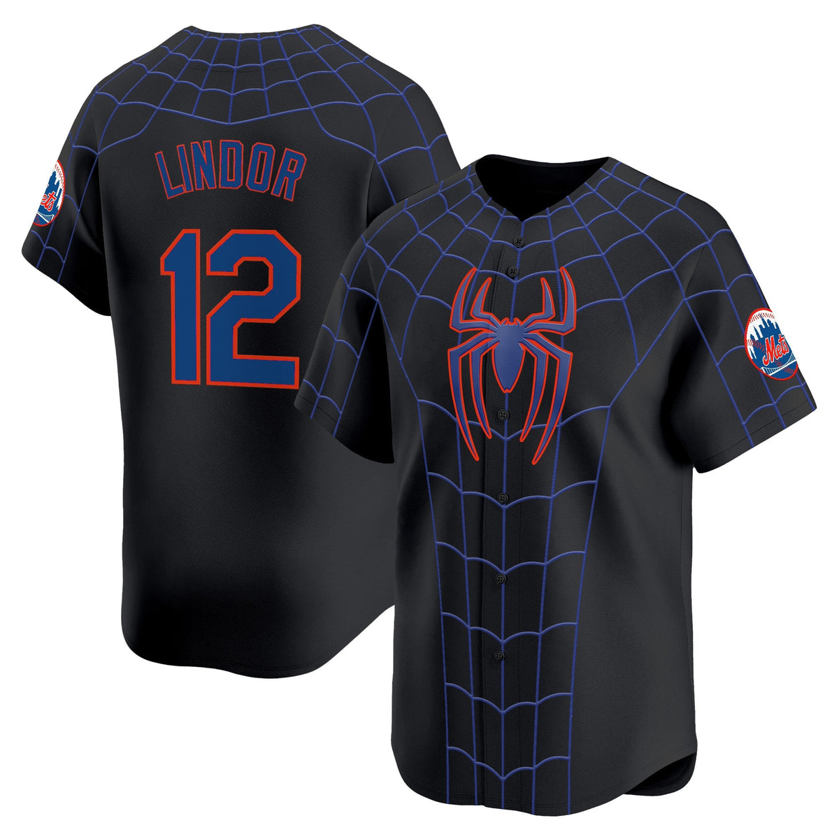 Men's New York Mets x Spider Man Brand New Day Vapor Premier Limited Jersey - Stitched