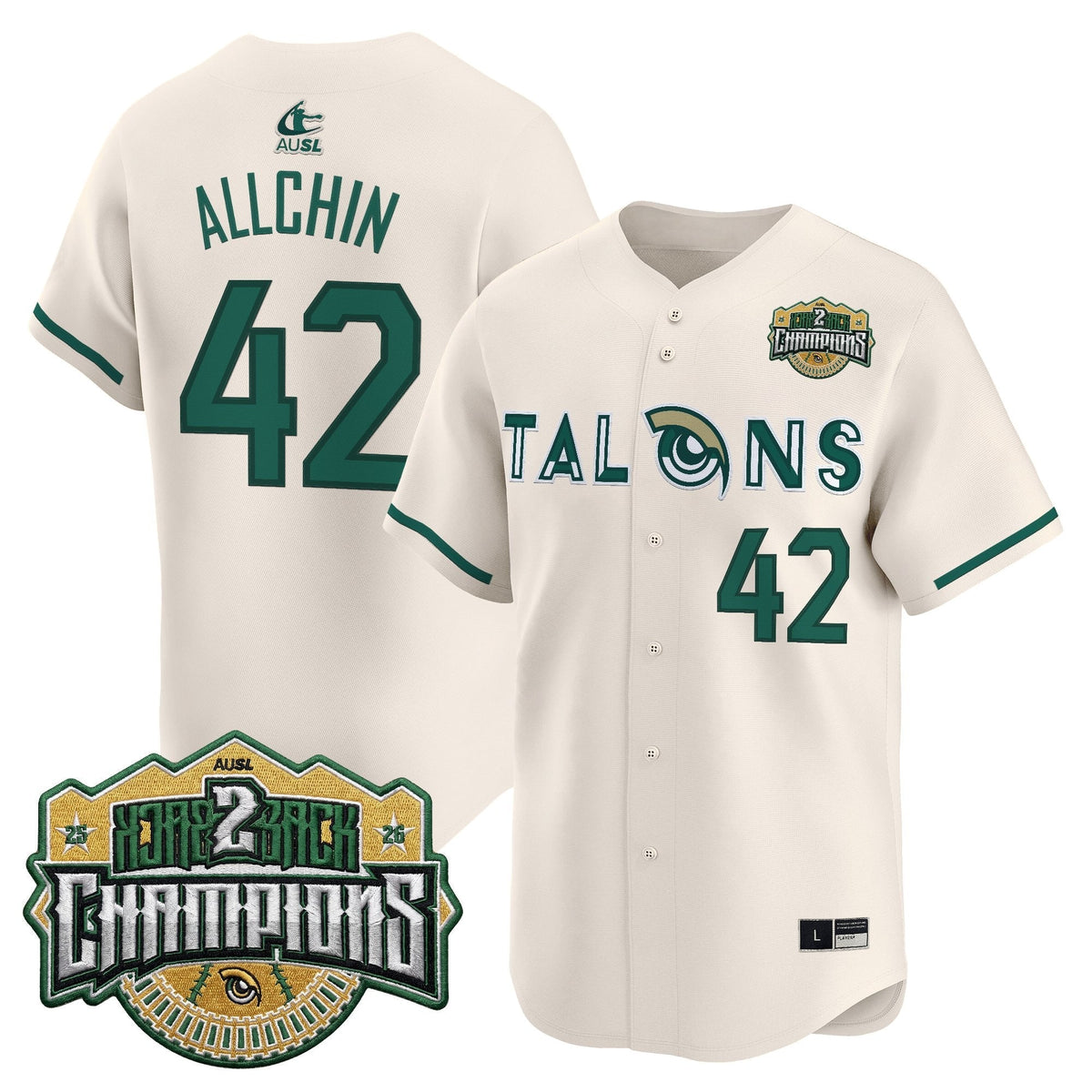 Utah Talons 2026 Back-To-Back Athletes Unlimited Softball League (AUSL) Champions Vapor Premier Limited Jersey - Stitched