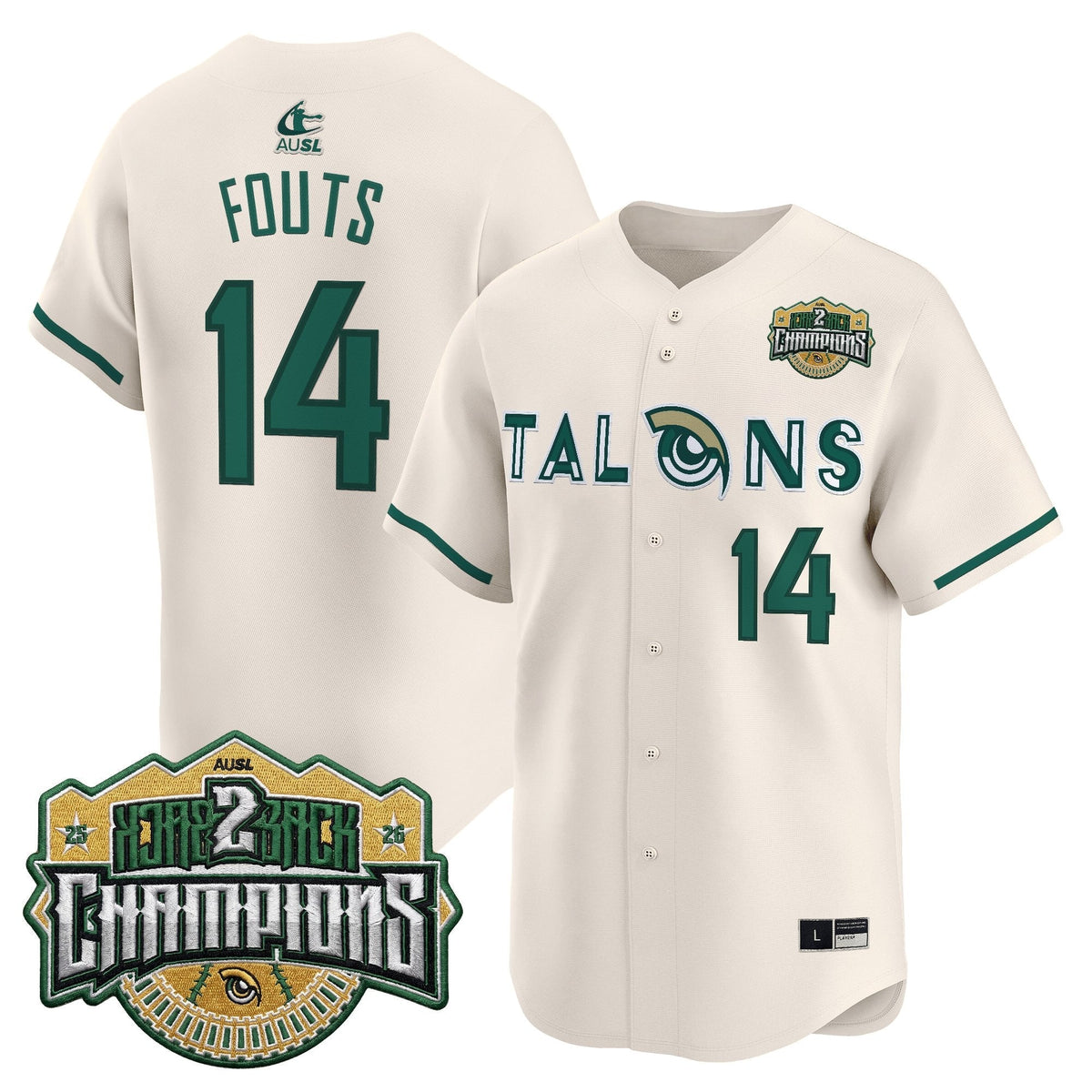 Utah Talons 2026 Back-To-Back Athletes Unlimited Softball League (AUSL) Champions Vapor Premier Limited Jersey - Stitched