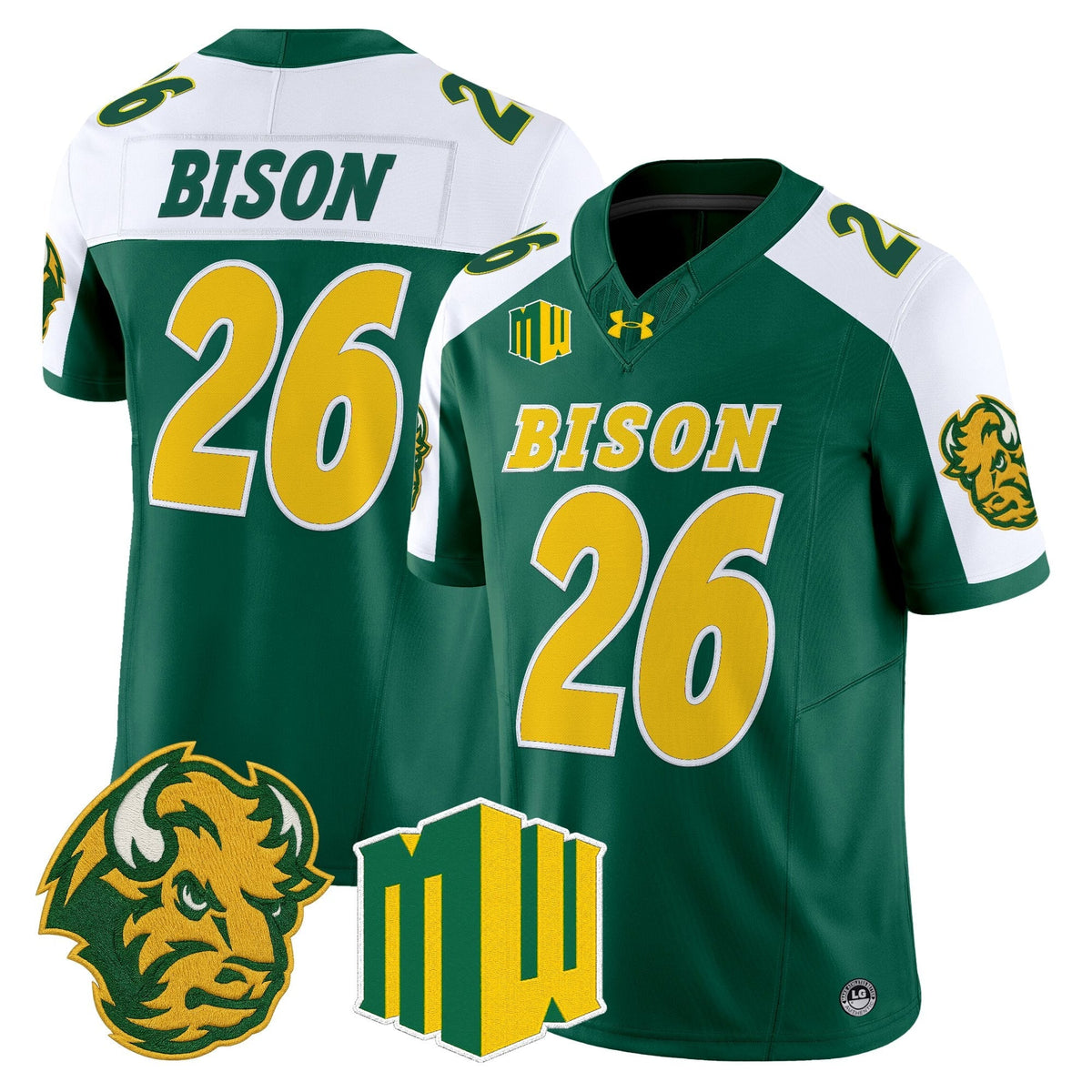 North Dakota State Bison 2026 Vapor Limited Jersey - Stitched