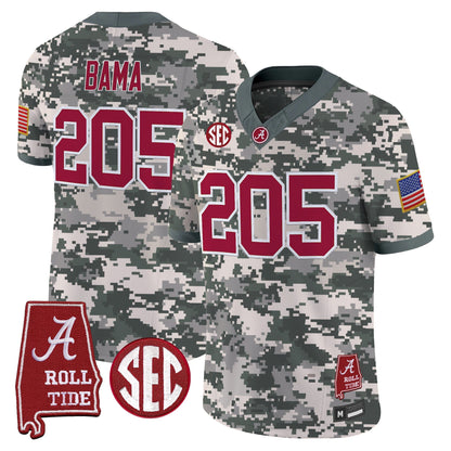 Alabama Crimson Tide Camouflage Edition 2026 Vapor Limited Jersey - Alabama Map -  Stitched