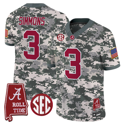 Alabama Crimson Tide Camouflage Edition 2026 Vapor Limited Jersey - Alabama Map -  Stitched
