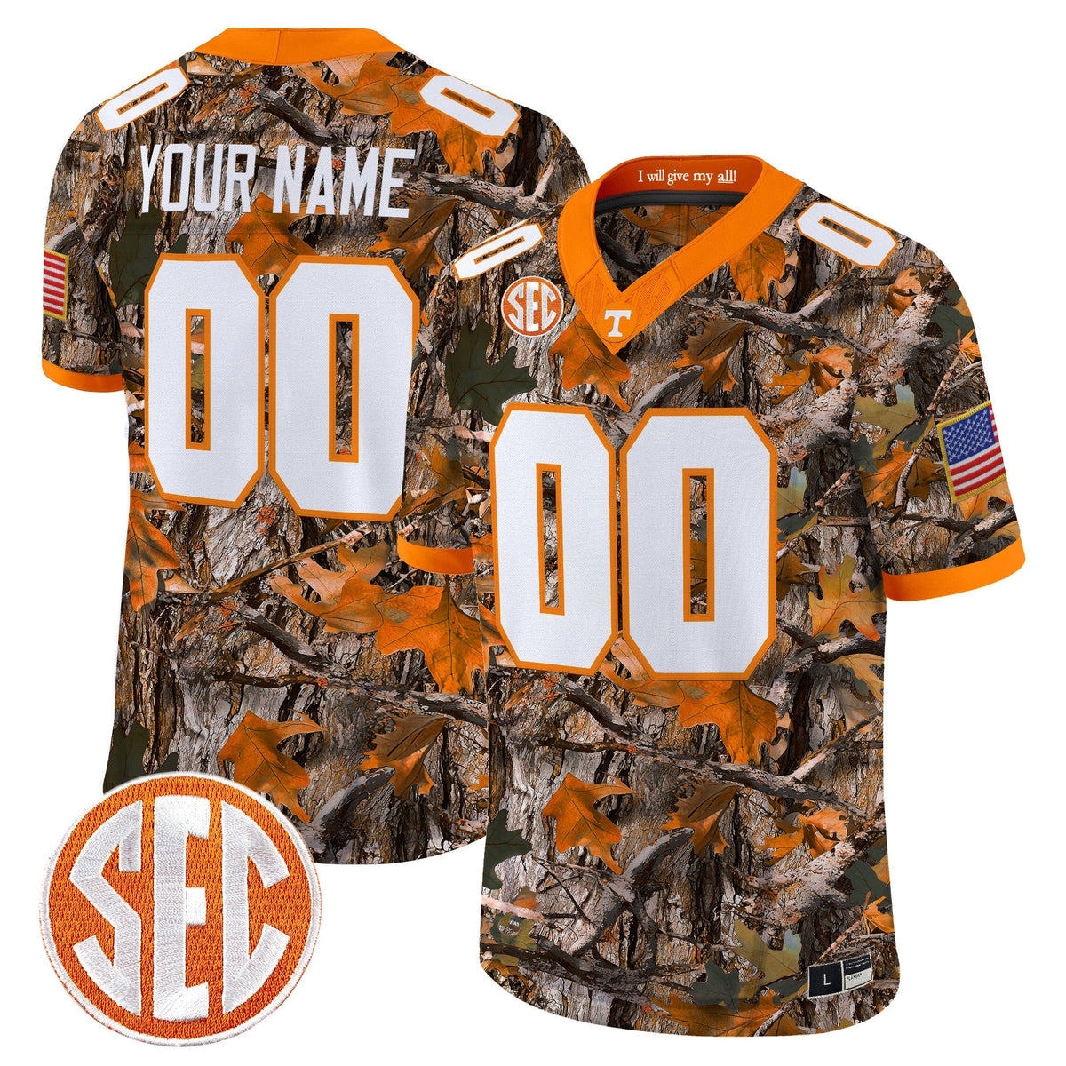 Tennessee Volunteers Camouflage Edition 2026 Vapor Limited Custom Jersey -  Stitched