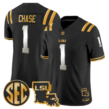 LSU Tigers 2026 Louisiana Patch Gold Vapor Limited Jersey - Stitched