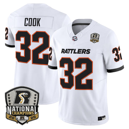Men's Arizona Rattlers 2026 Vapor Limited Jersey - National Campions Patch - All Stitched
